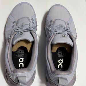 On Cloud Waterproof Shoes 7.5 Lavender Grey Running Sneakers Swiss Design